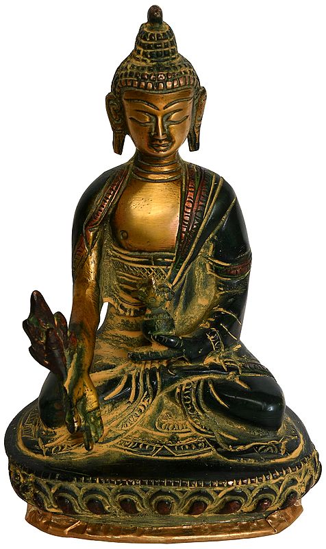 5" Healing Buddha Statue - Tibetan Buddhist in Brass | Handmade | Made in India