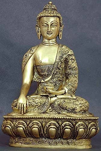 10" Meditating Buddha In Brass | Handmade | Made In India
