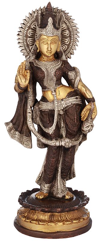 10" Radha Rani In Brass | Handmade | Made In India