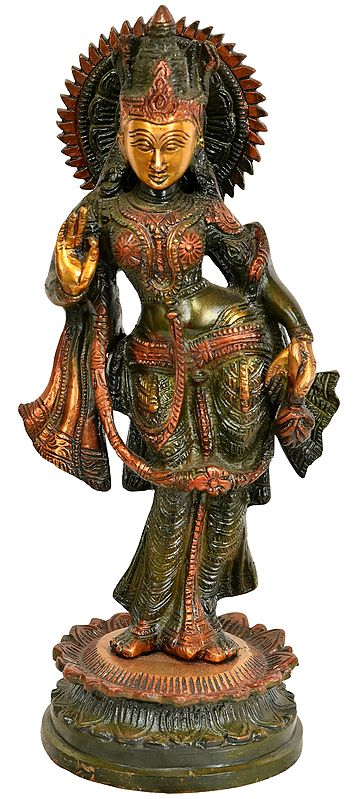10" Radha Rani In Brass | Handmade | Made In India