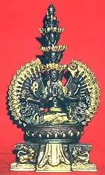8" The Compassion Of Bodhisattva Avalokiteshvara In Brass | Handmade | Made In India