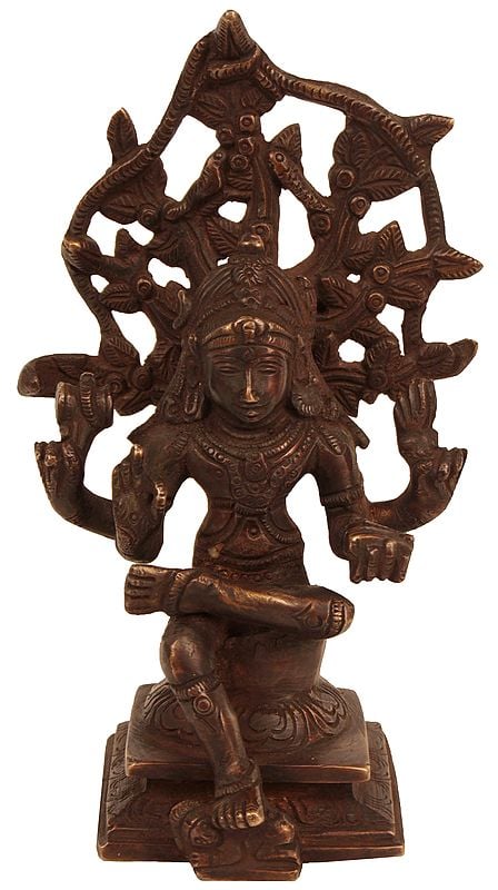 6" Dakshinamurti Shiva In Brass | Handmade | Made In India