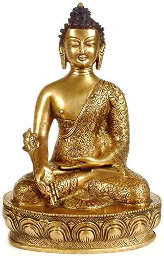 11" Tibetan Buddhist The Unfailing Healer of the Ills of Samsara In Brass | Handmade | Made In India