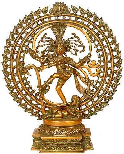 19" Nataraja in Om In Brass | Handmade | Made In India