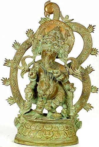 20" Ganesha in Om (Aum) In Brass | Handmade | Made In India