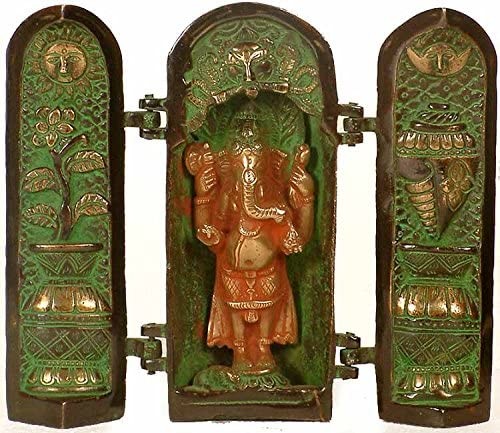 7" Folding Ganesha Temple in Brass | Handmade | Made in India