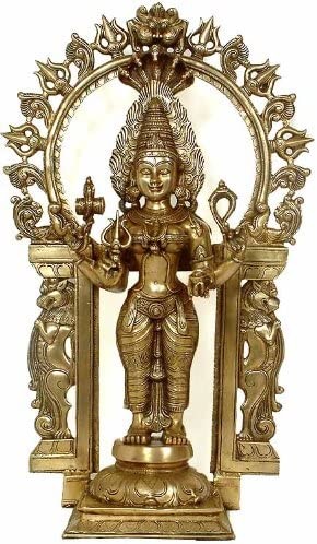 32" Large Size South Indian Goddess Mariamman In Brass | Handmade | Made In India