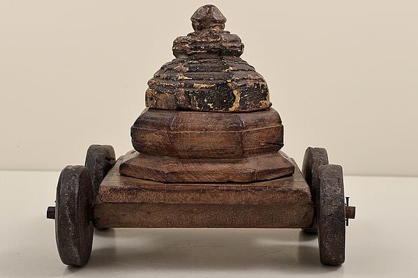 Wooden Spice Box with Wheel | Wooden Spice Box | Handmade Art | Made In India