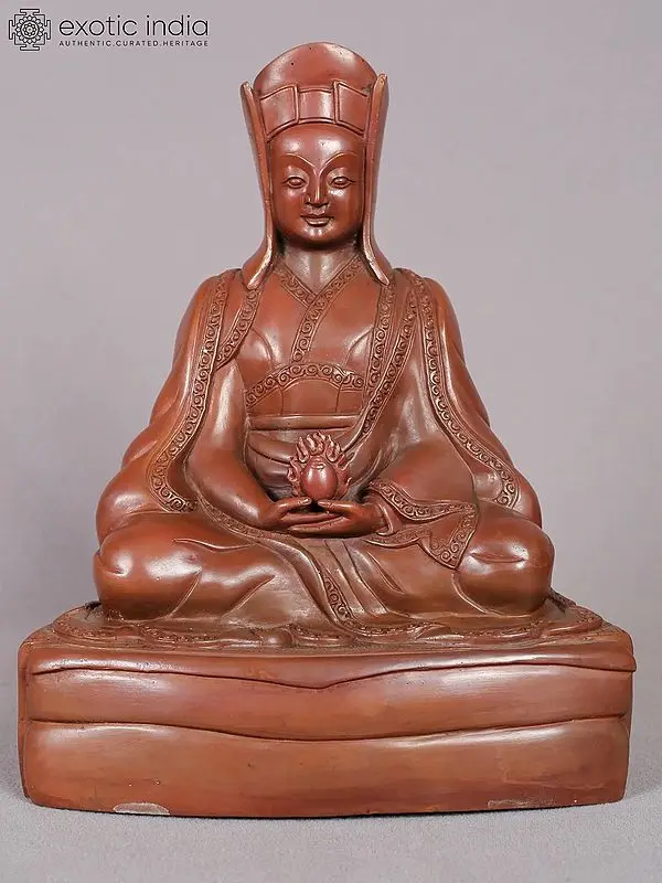 8" Guru Gampopa Copper Statue from Nepal