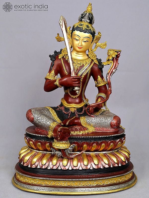 15" Mongolian Manjushri Statue - Buddha of Infinite Wisdom