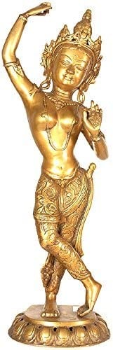 20" Tibetan Buddhist Mayadevi - Mother of Buddha In Brass | Handmade | Made In India
