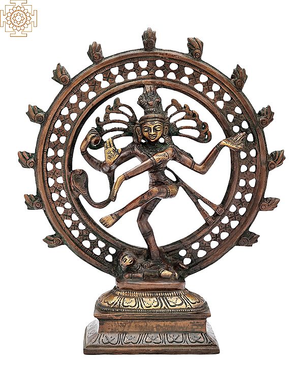 9" Lord Shiva as Nataraja In Brass | Handmade | Made In India