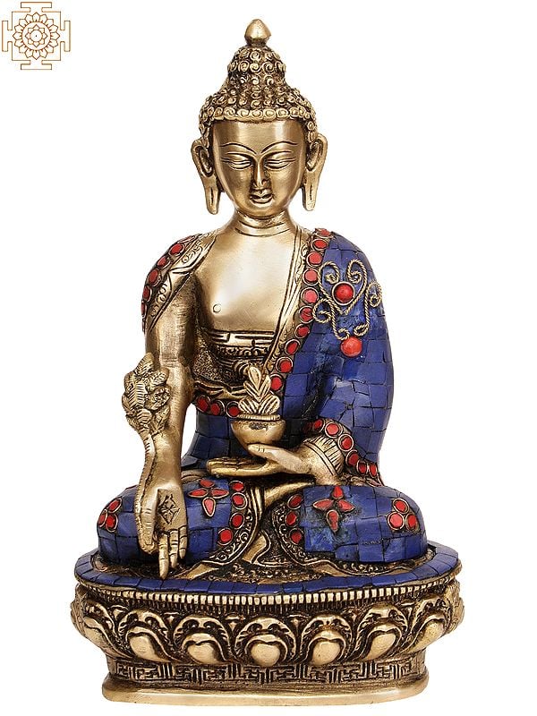 10" (Tibetan Buddhist Deity) The Medicine Buddha In Brass | Handmade | Made In India