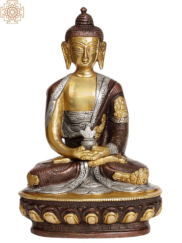 8" Lord Buddha in Dhyana Mudra In Brass | Handmade | Made In India
