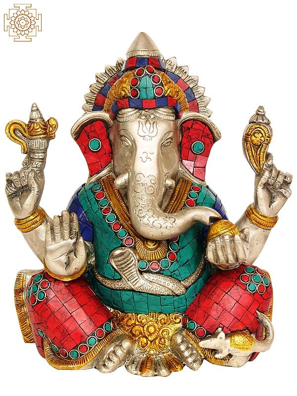 12" Lord Ganesha In Brass | Handmade | Made In India