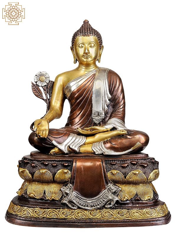 15" (Tibetan Buddhist Deity) The Medicine Buddha In Brass | Handmade | Made In India