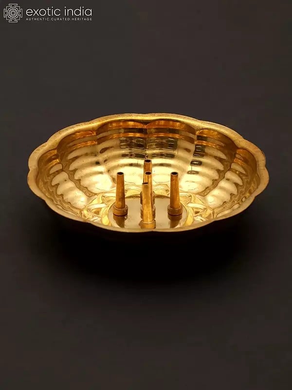 5" Small Agarbatti Stand In Brass