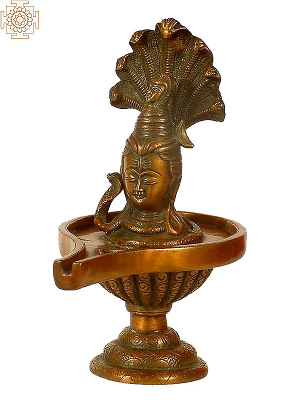 10" Shiva, Enshrined on The Lingam in Brass | Handmade | Made in India