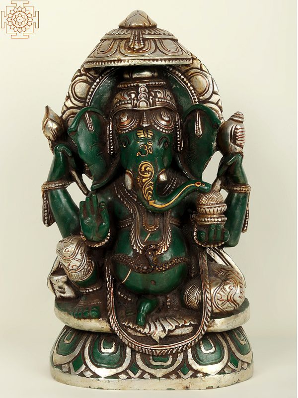 13" Marble Lord Ganesha | Handmade