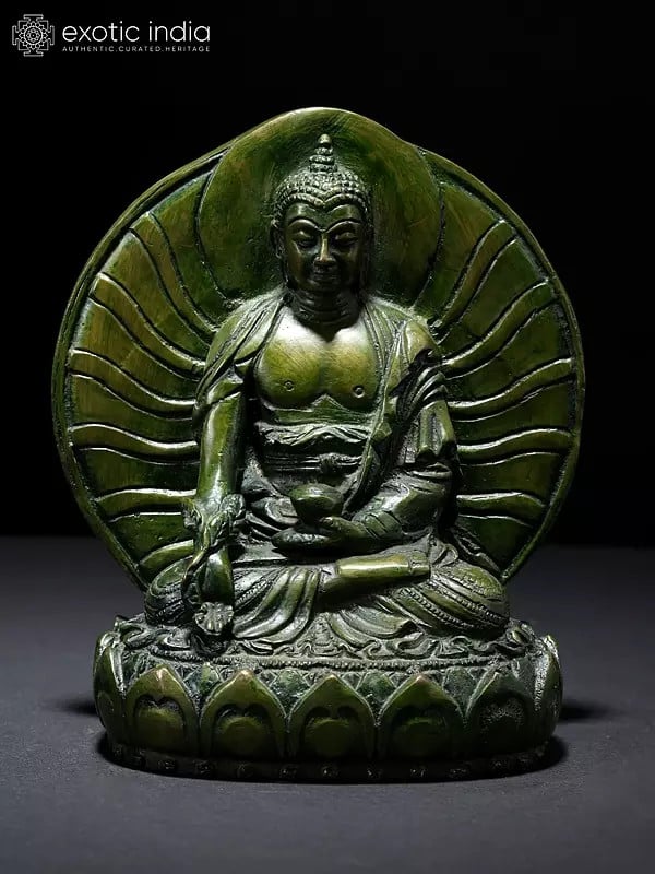 5" Medicine Buddha Statue in Brass | Handmade | Made in India