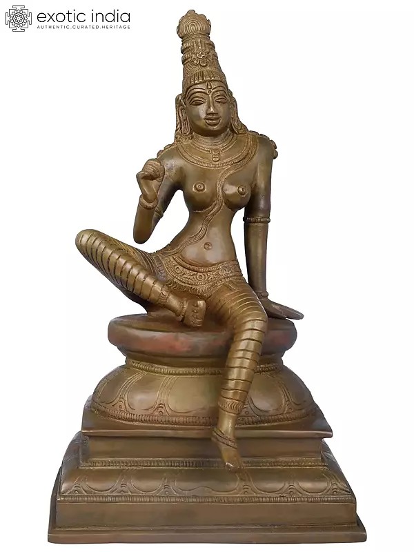 10" Parvati in Lalita Roop: Beauteous Aspect In Brass | Handmade | Made In India