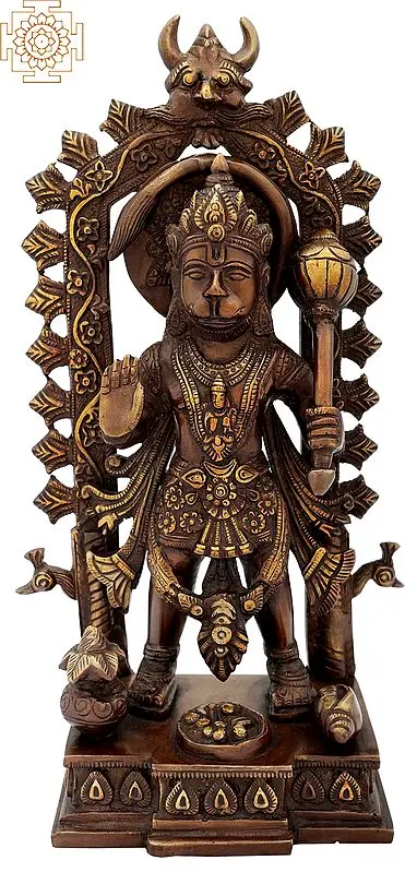 12" Mahabali Hanuman In Brass | Handmade | Made In India