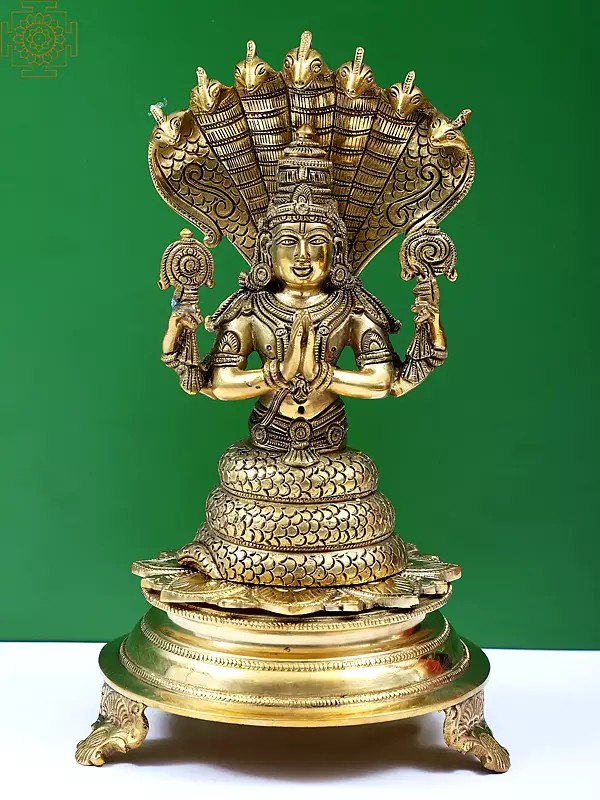 10" The Great Sage Patanjali In Brass | Handmade | Made In India