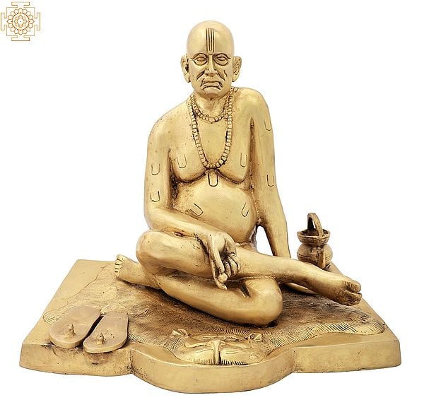12" Shri Swami Samarth in Brass | Handmade | Made In India