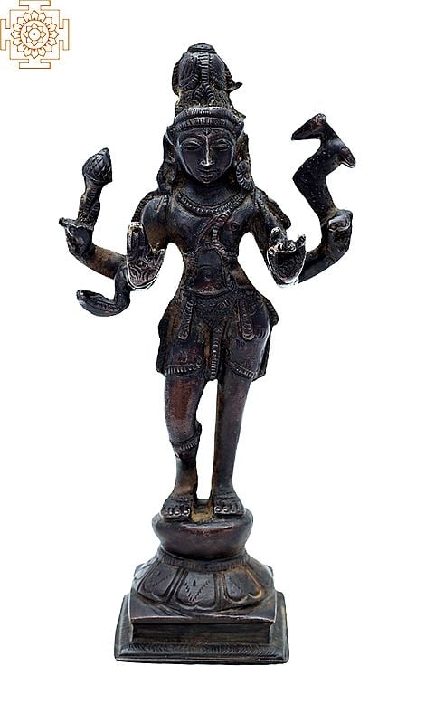 6.5" Lord Shiva as Pashupatinath | Handmade | Lord Pashupatinath Brass Statue | Made in India