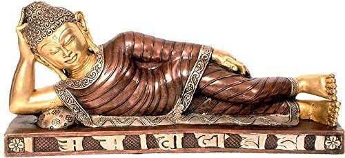 20" Buddha's Parinirvana In Brass | Handmade | Made In India