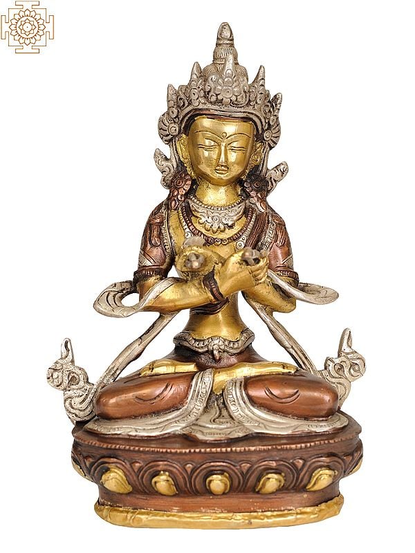 8" Tibetan Buddhist Deity- Vajradhara In Brass | Handmade | Made In India