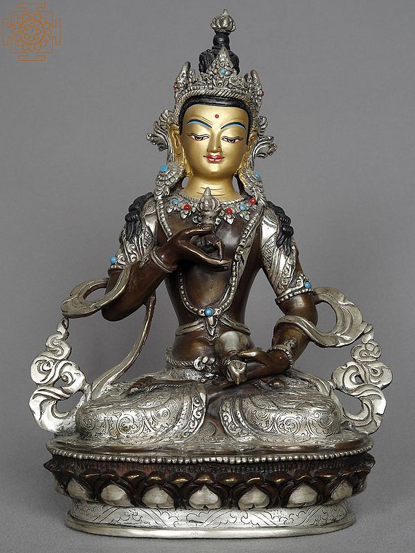 10" Tibetan Buddhist Deity Vajrasattva Statue From Nepal