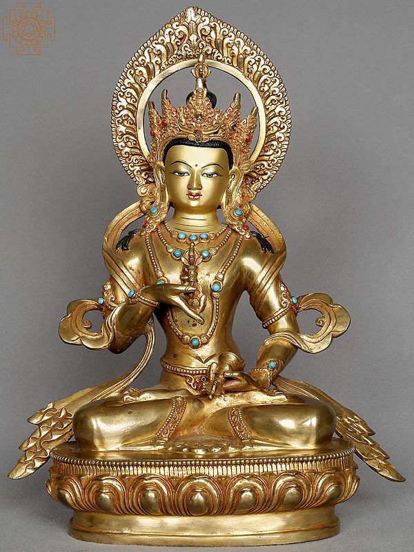 12" Tibetan Buddhist Deity Vajrasattva Statue from Nepal