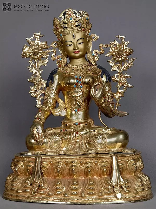 15" White Tara  Copper Sculpture | Statue from Nepal