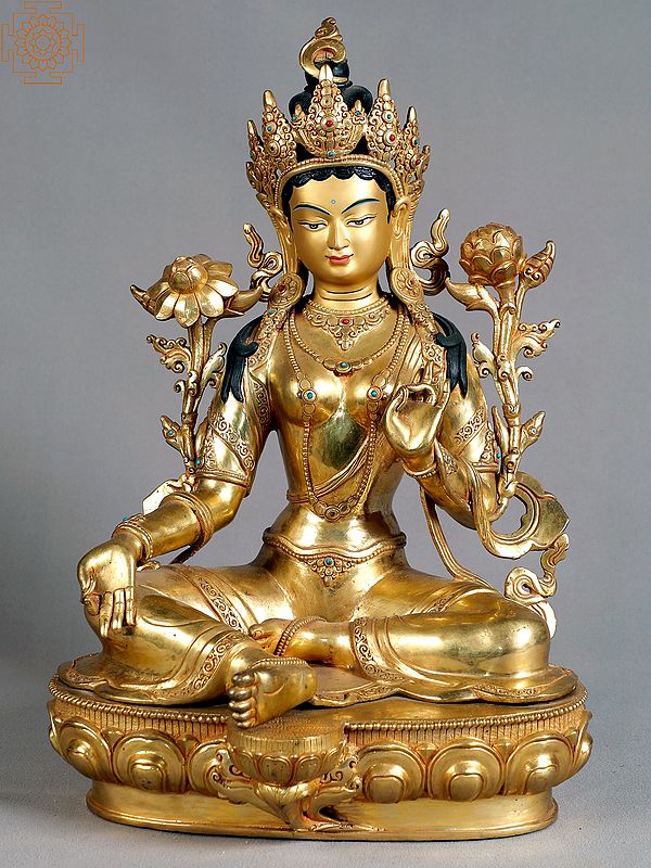 21" Goddess Green Tara From Nepal