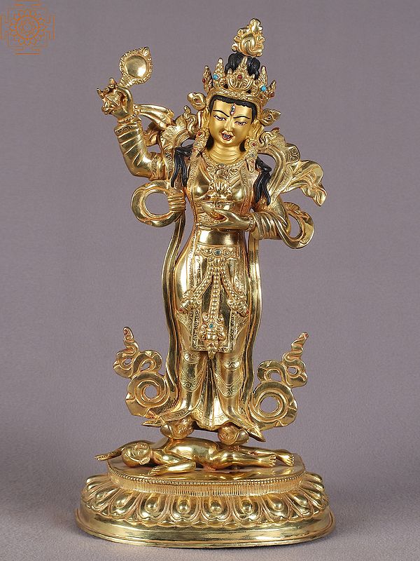 14" Mahakala Nepalese Copper Idol | Buddhist Deity Statues