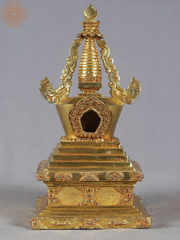11" Copper Namgyalma Stupa - Buddhist Monument