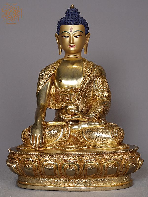 13" Lord Shakyamuni Buddha Copper Statue | Statue from Nepal