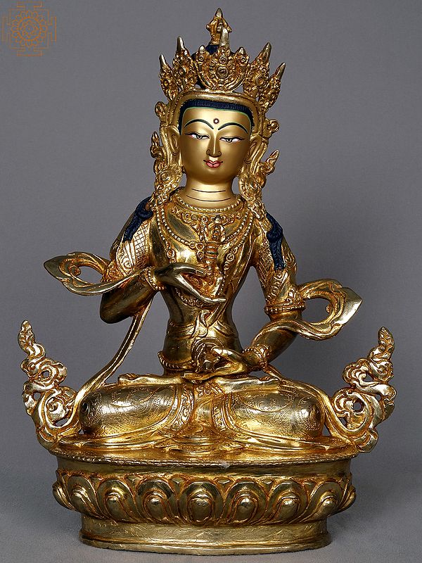 13" Buddhist Deity Vajrasattva Copper Statue | Copper Idols from Nepal