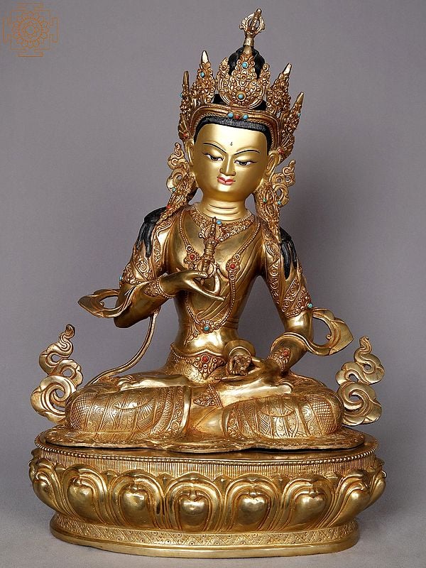 19" Vajrasattva Copper Statue from Nepal | Buddhist Deity Idols