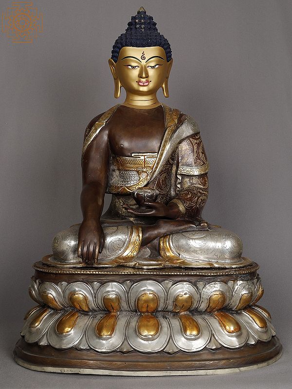 19" Lord Shakyamuni Buddha Copper Idol from Nepal | Nepalese Copper Statue