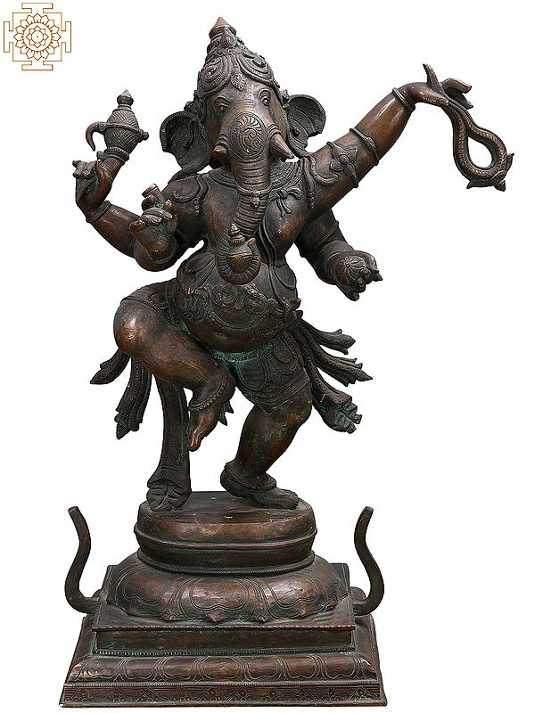 26" Dancing Ganesha Bronze Sculpture