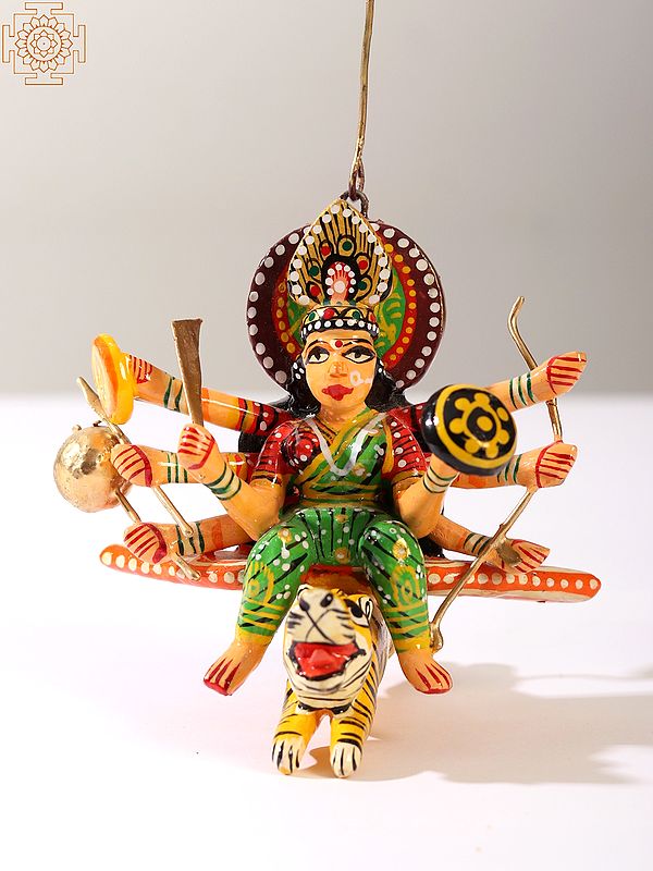 Goddess Durga | Hanging - Varanasi Art and Craft