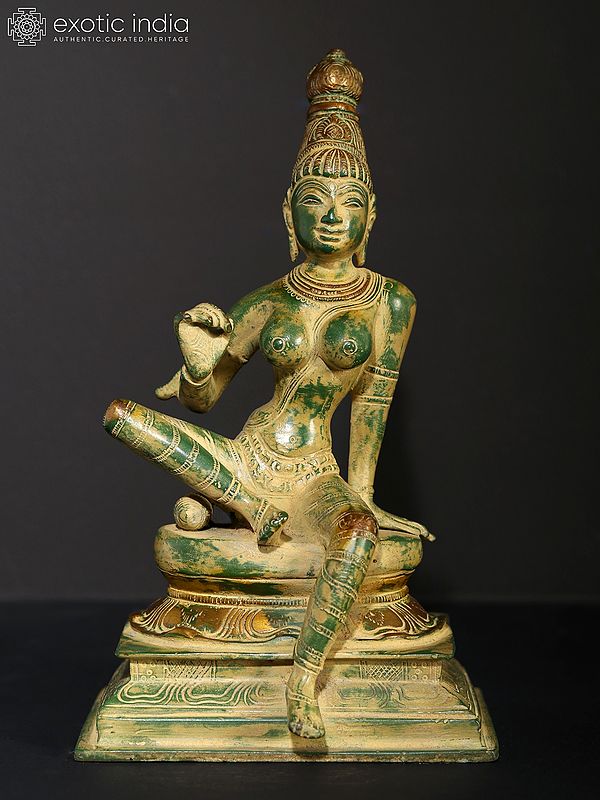 Devi Parvati in Lalita Roop made of Brass