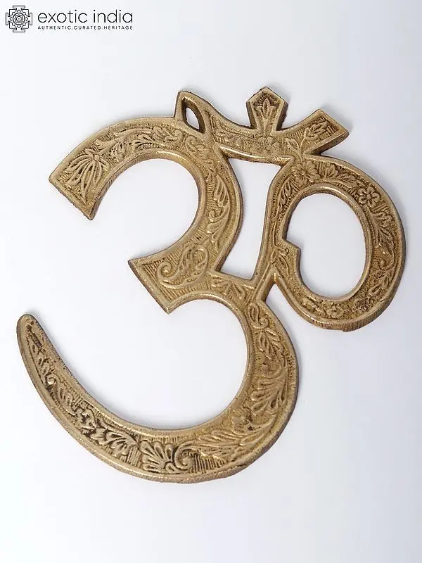 6" Wall Hanging Om (Aum) in Brass