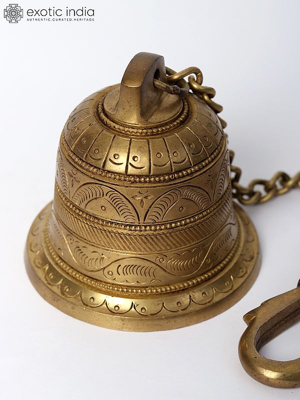 3 Wall Hanging Bell in Brass