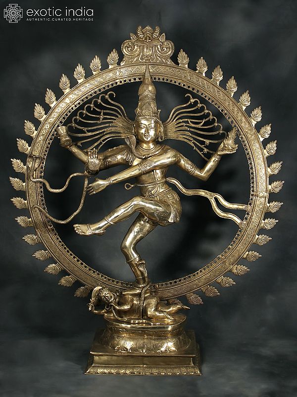 72" Large Nataraja (Dancing Lord Shiva) | Brass Statue