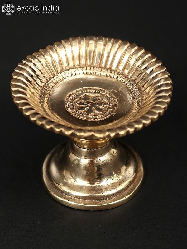 2" Small Round Diya in Brass