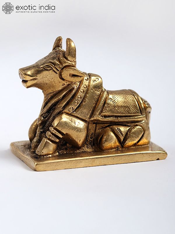 2" Small Brass Nandi Sculpture