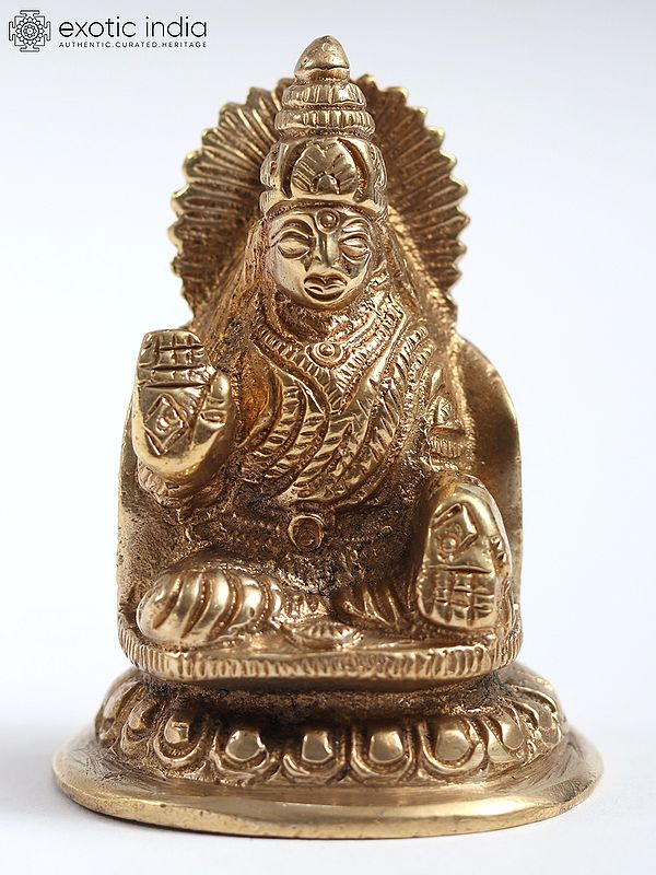 2" Small Brass Goddess Lakshmi Sculpture